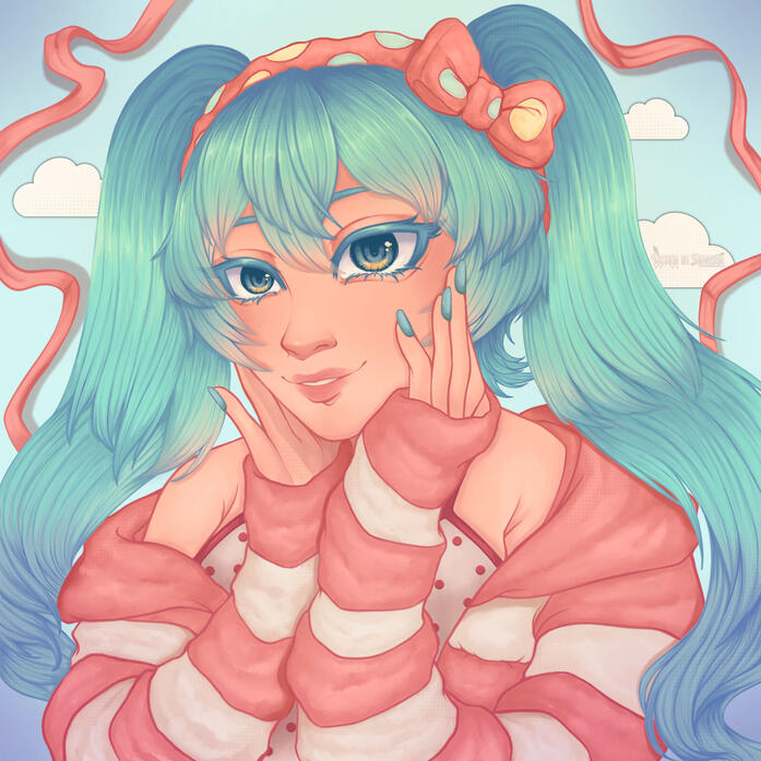 Hatsune Miku Room Wear Figure Fanart